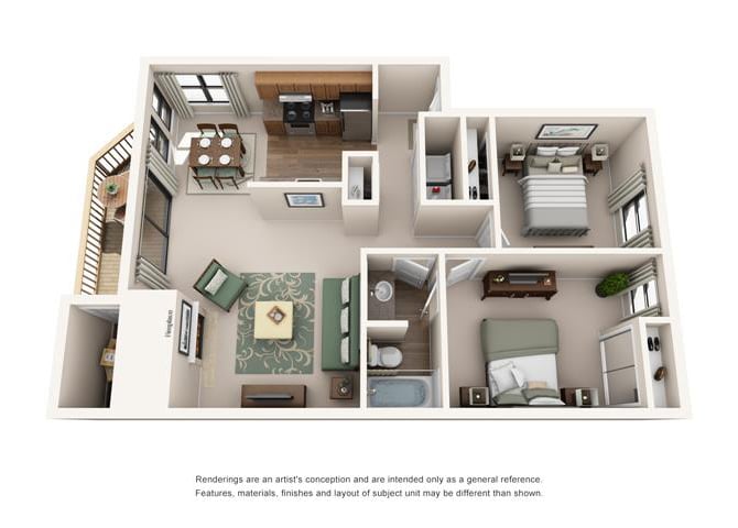 2x1 Large floor plan