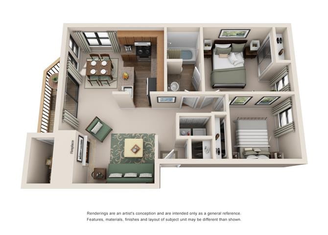 2x1 Small floor plan