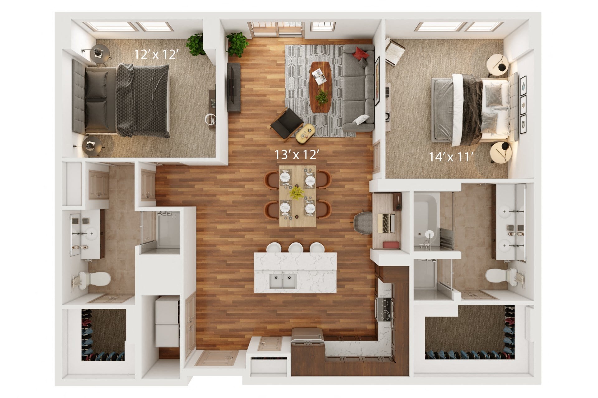 N floor plan
