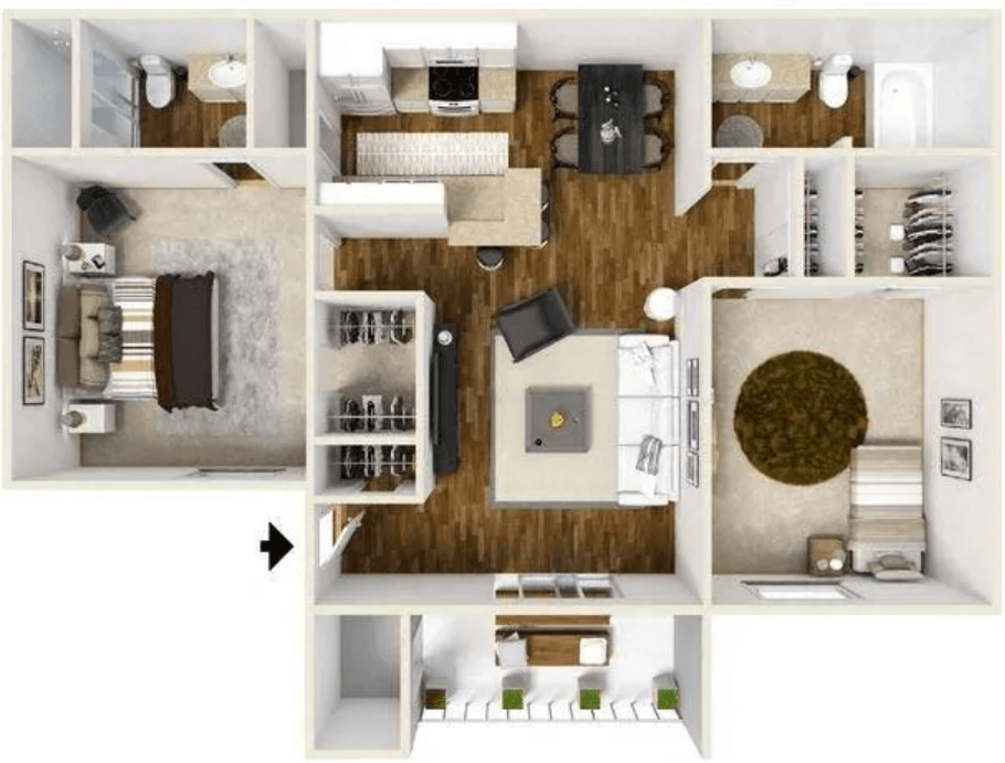 Cayenne - Renovated floor plan