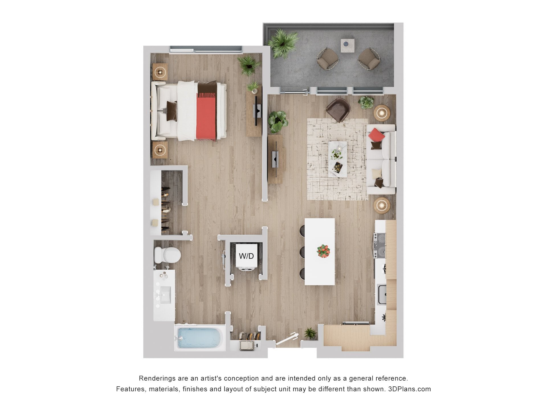 1B floor plan