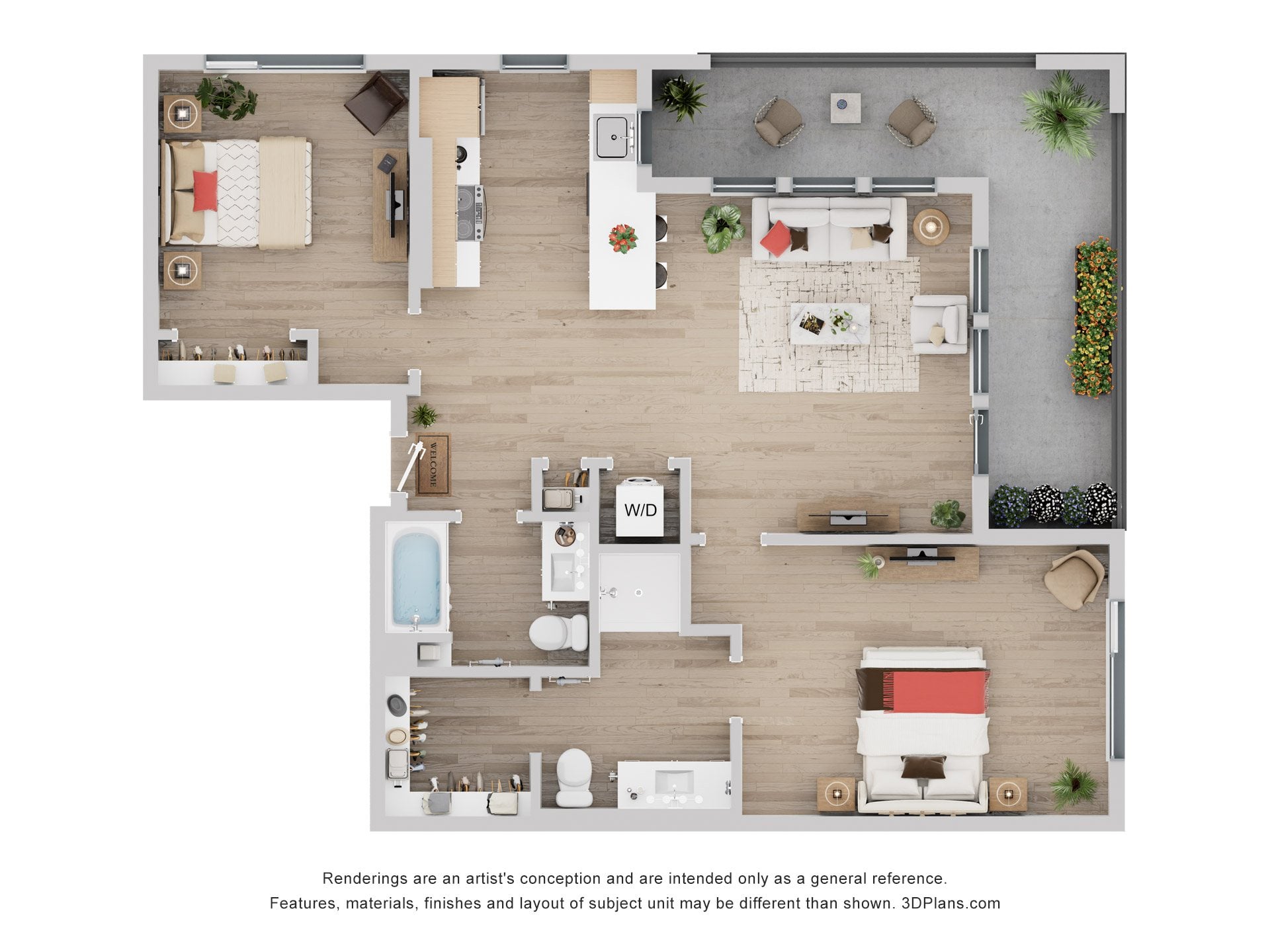 2C floor plan