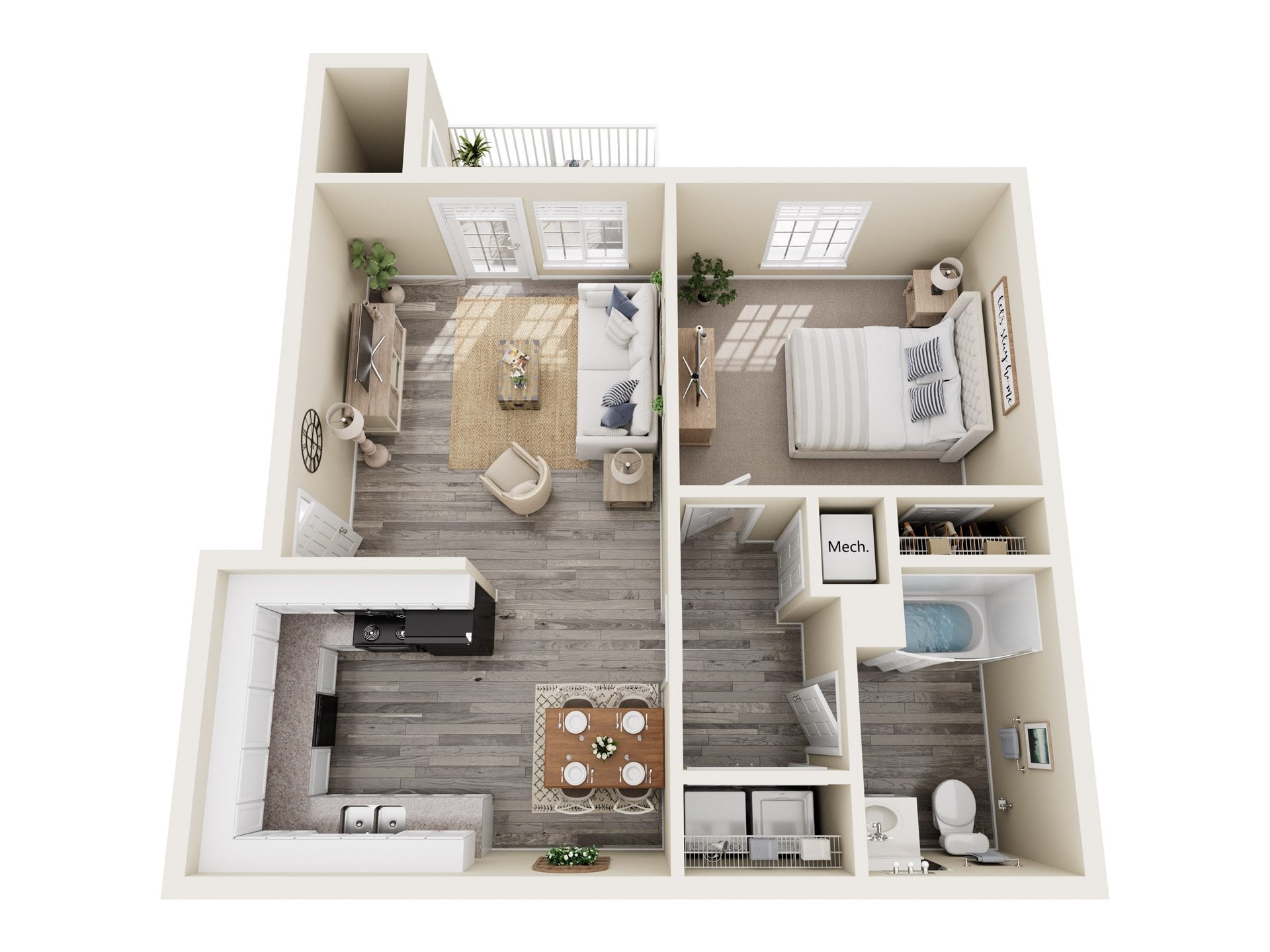 1R floor plan