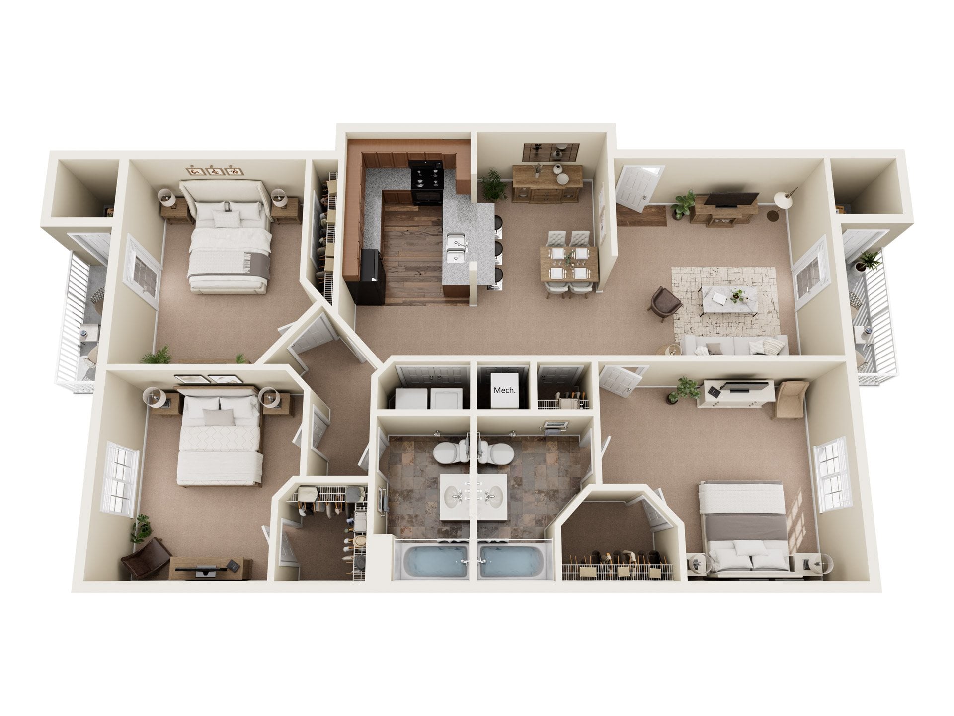 3x2 floor plan