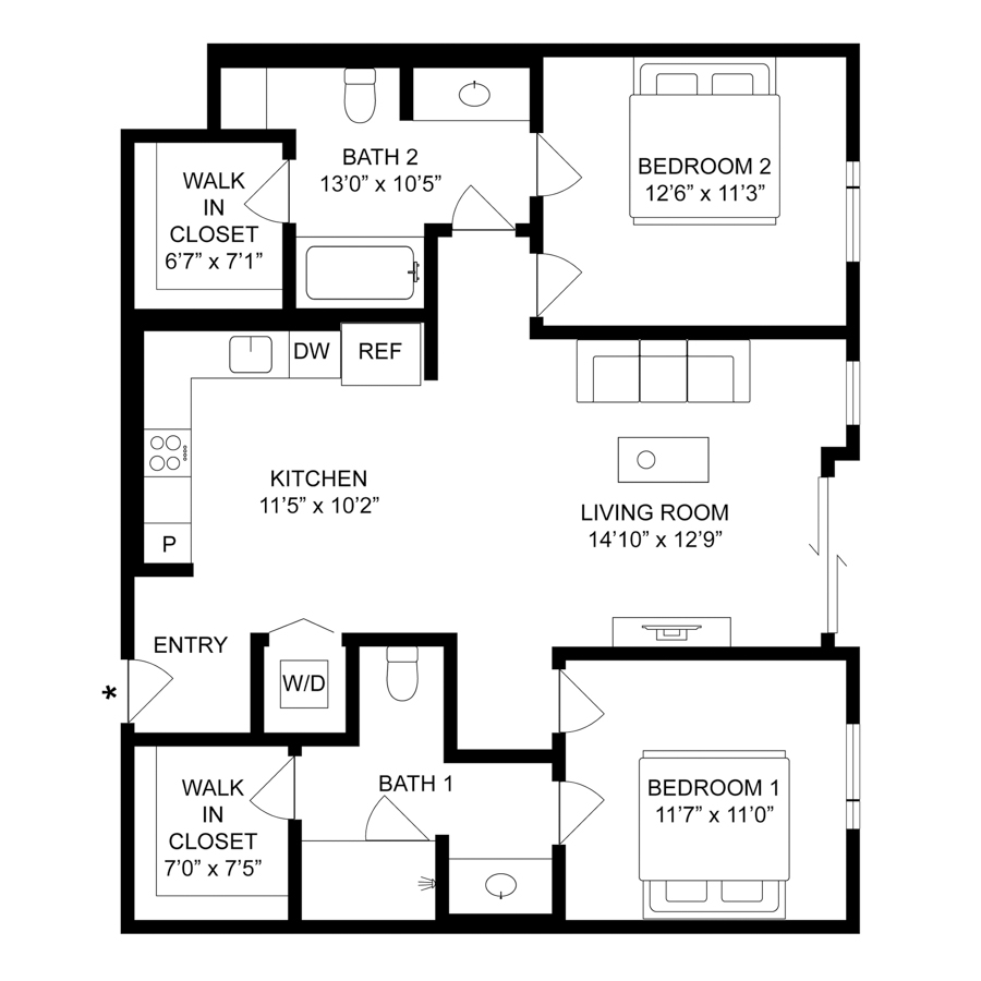 2-A floor plan