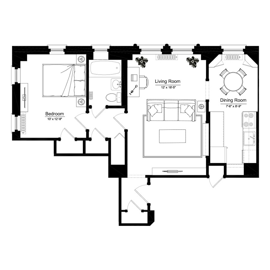 Unit 1509 floor plan