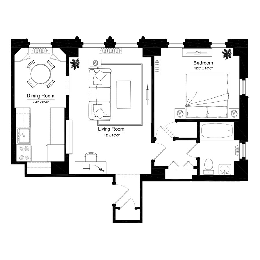 Unit 0701 floor plan