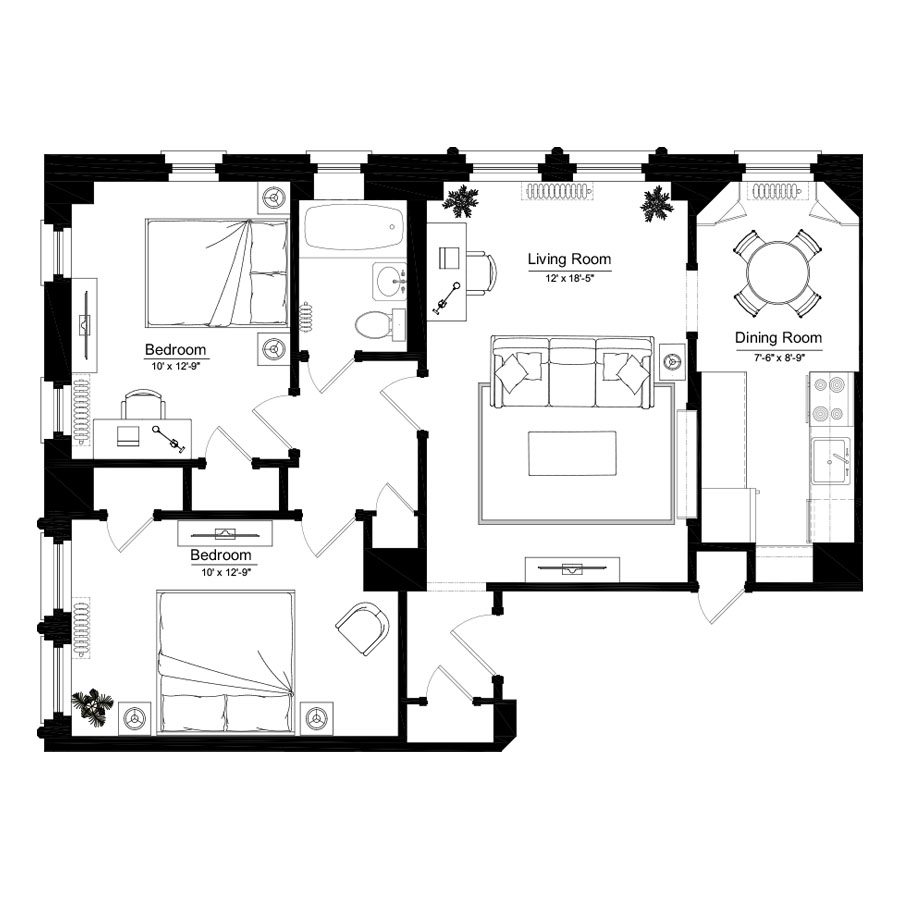 Unit 2009 floor plan