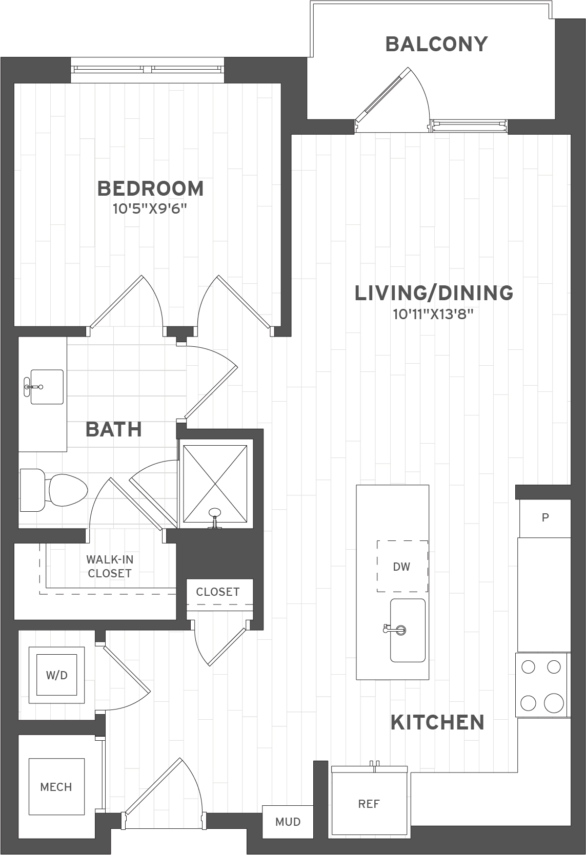 1 Bed/1 Bath-A5 floor plan