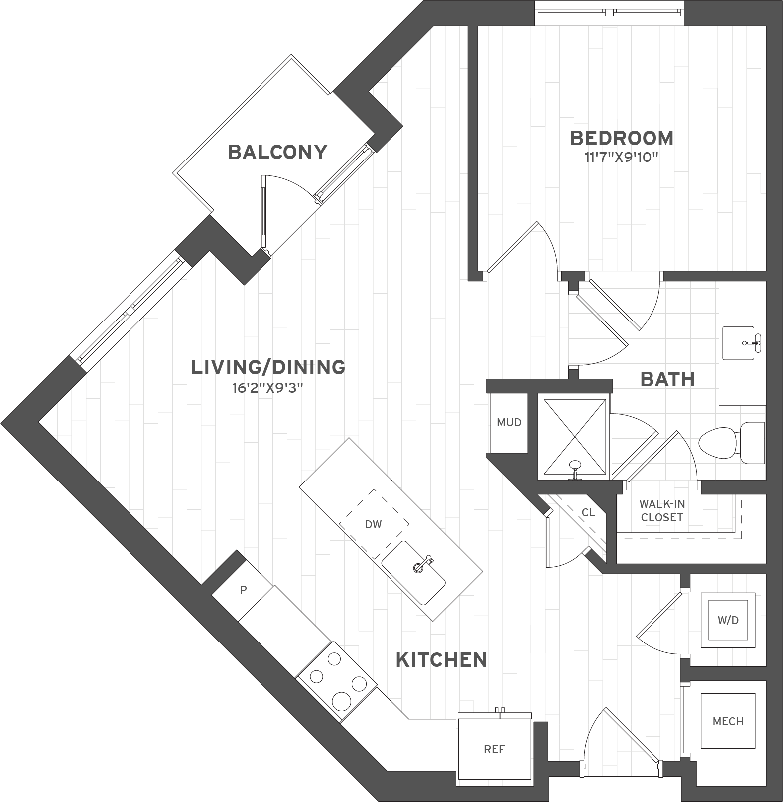 1 Bed/1 Bath-A4 floor plan