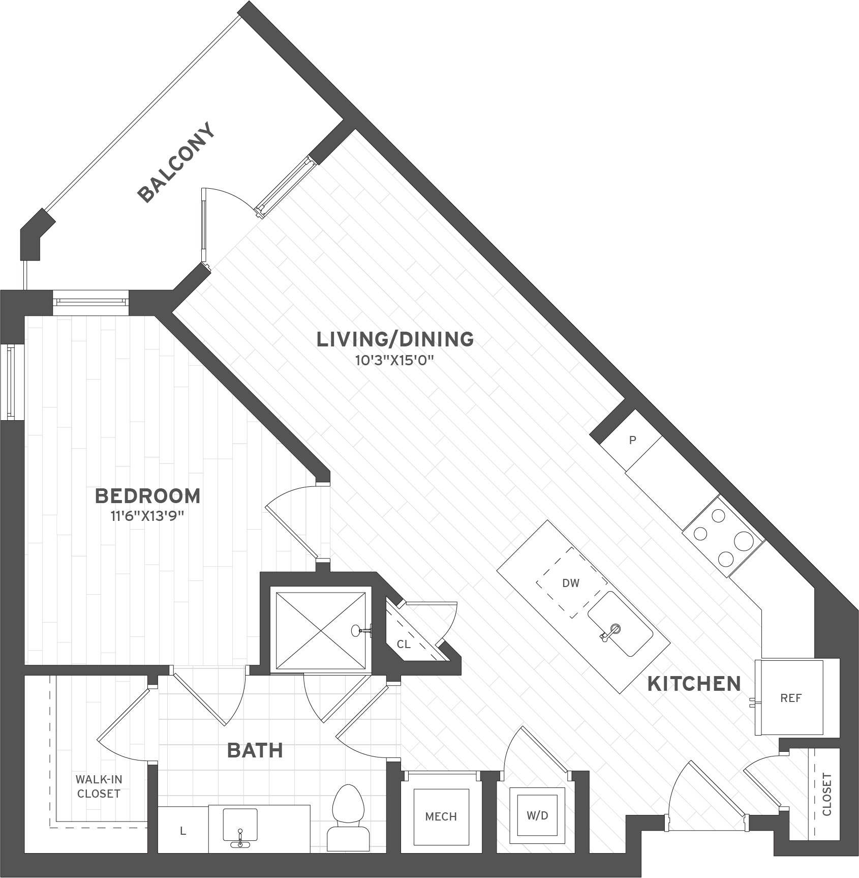 1 Bed/1 Bath-A1.1 floor plan