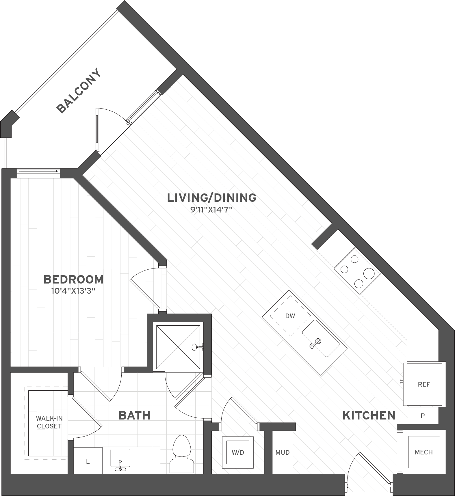 1 Bed/1 Bath-A1.7 floor plan