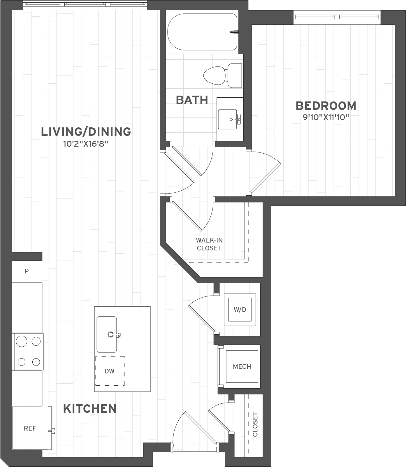 1 Bed/1 Bath-A5.6 floor plan