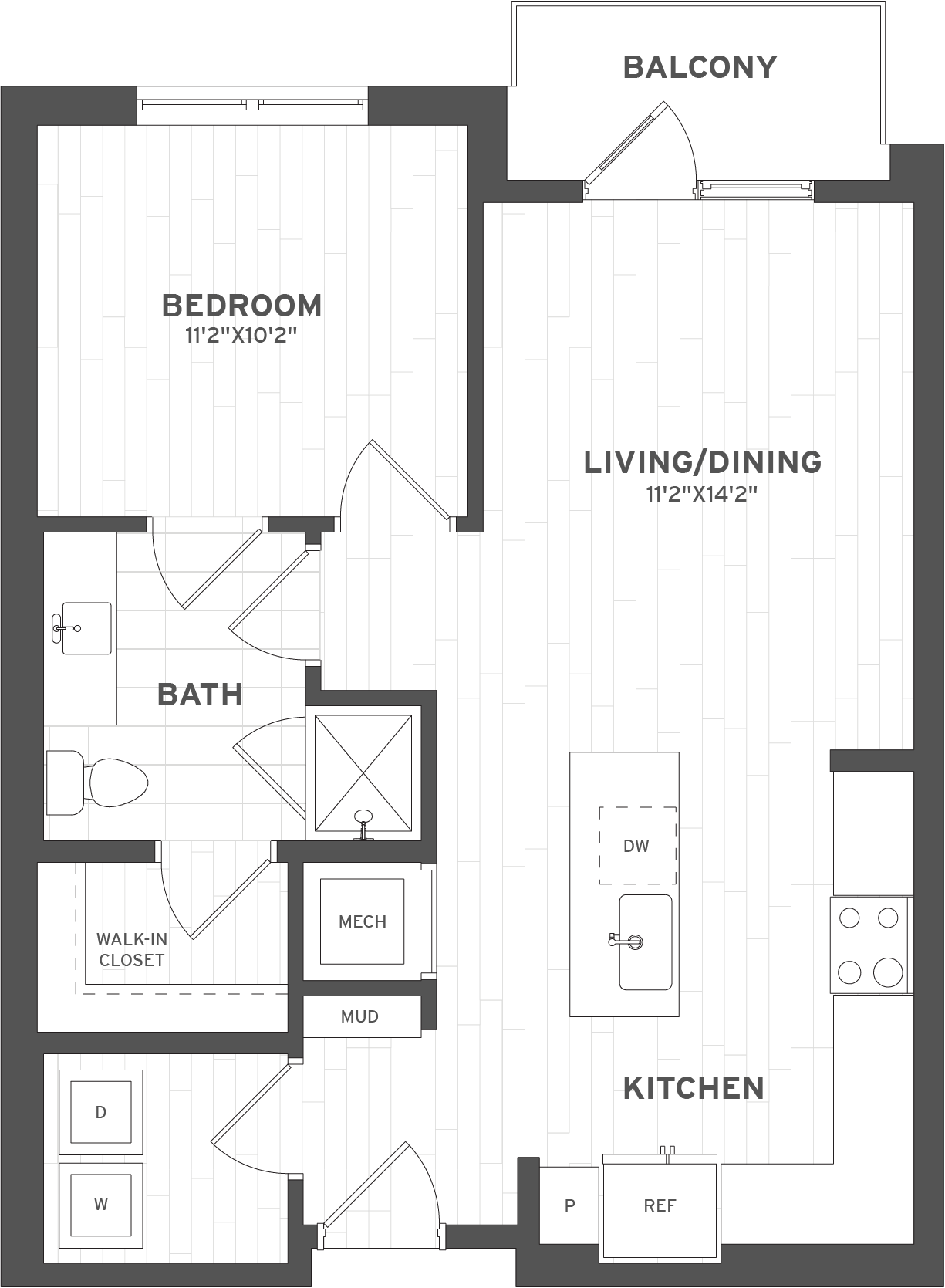 1 Bed/1 Bath-A2 floor plan