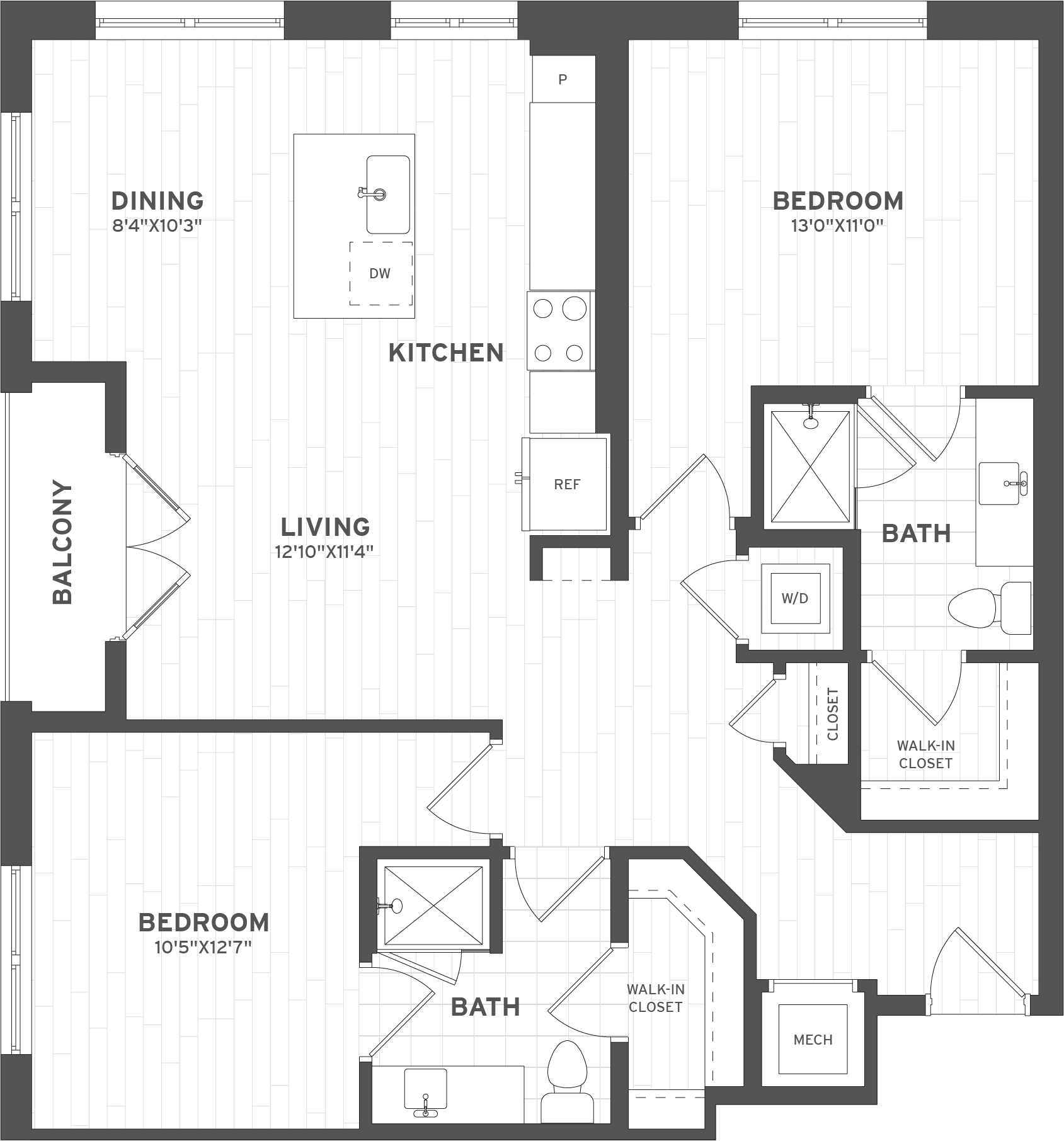 2 Bed/2 Bath-B2.6 floor plan