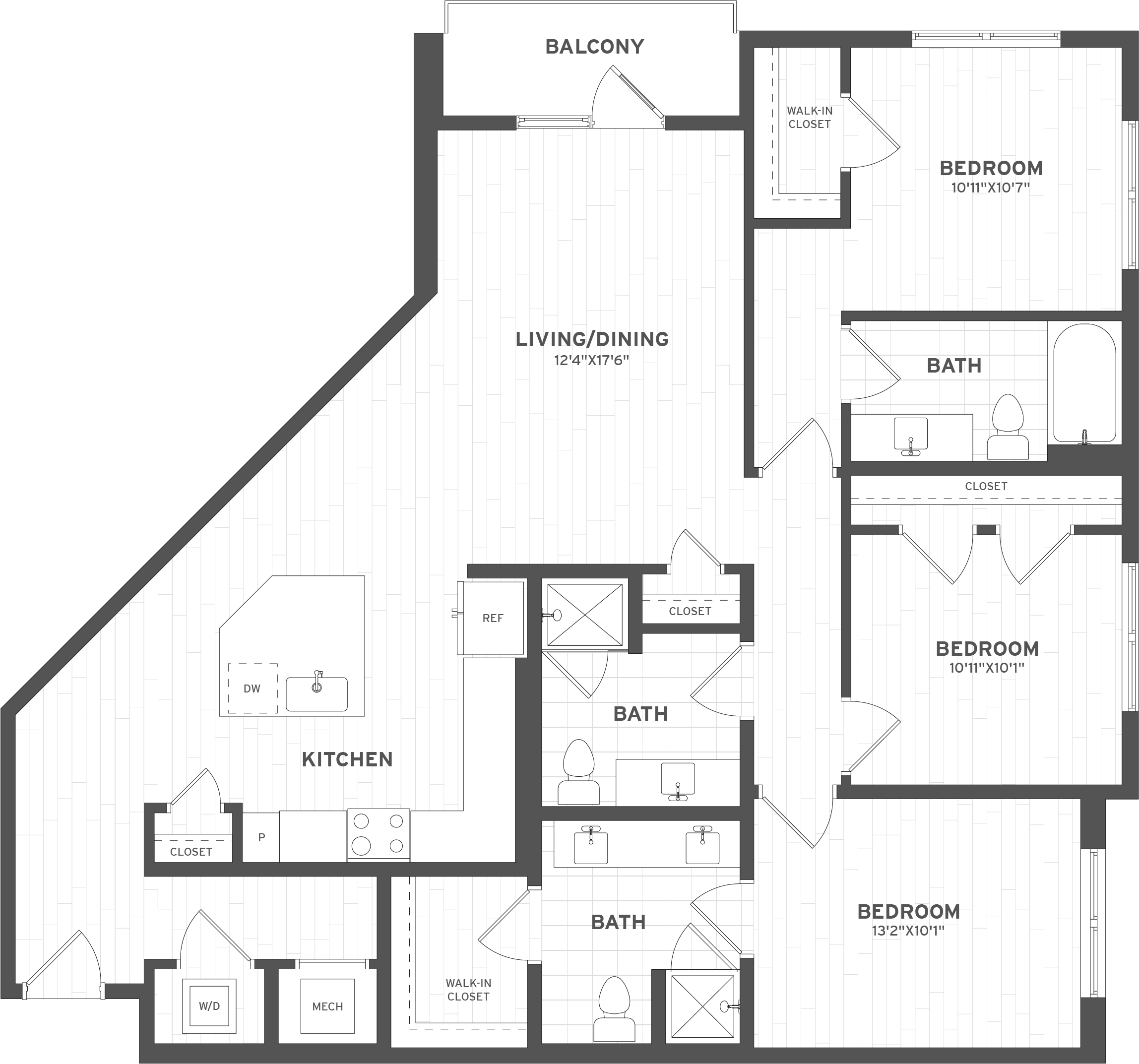 3 Bed/3 Bath-C2 floor plan