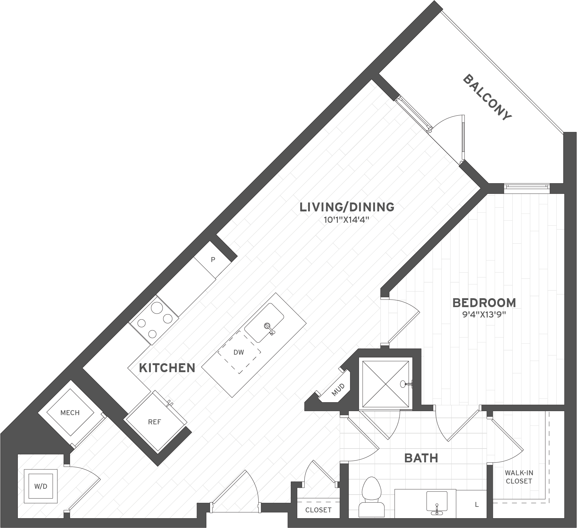 1 Bed/1 Bath-A1.5 floor plan