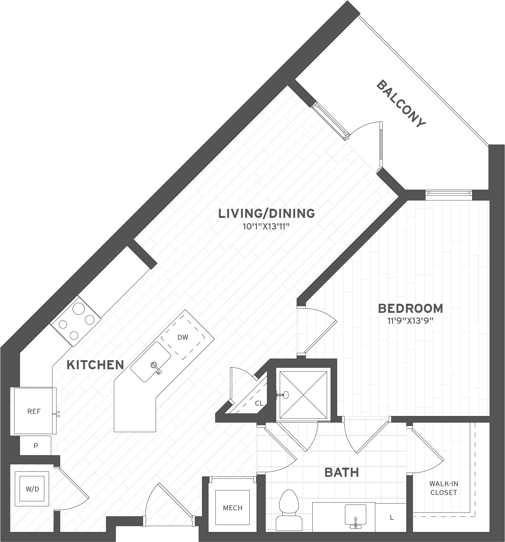 1 Bed/1 Bath-A1 floor plan