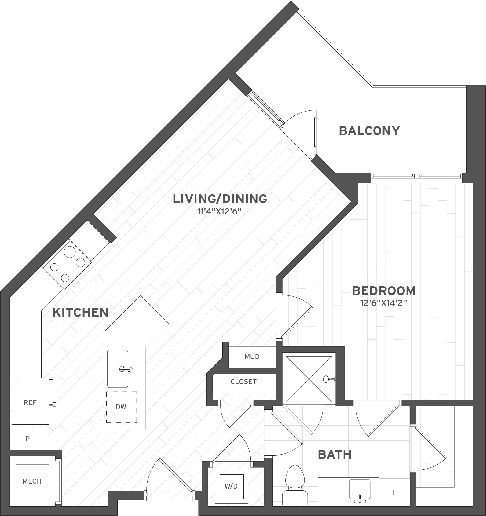 1 Bed/1 Bath-A1.3 floor plan