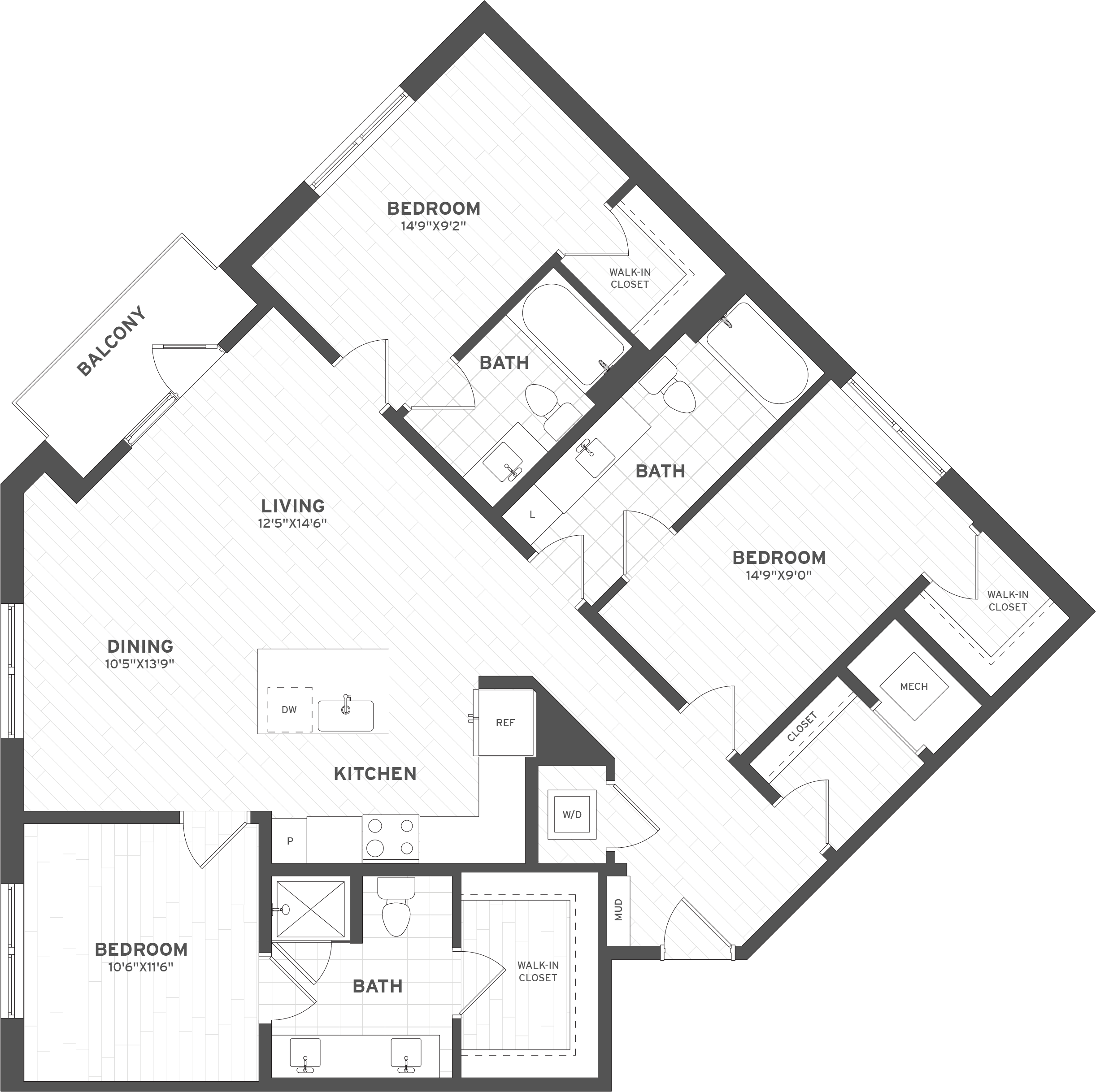 3 Bed/3 Bath-C3 floor plan