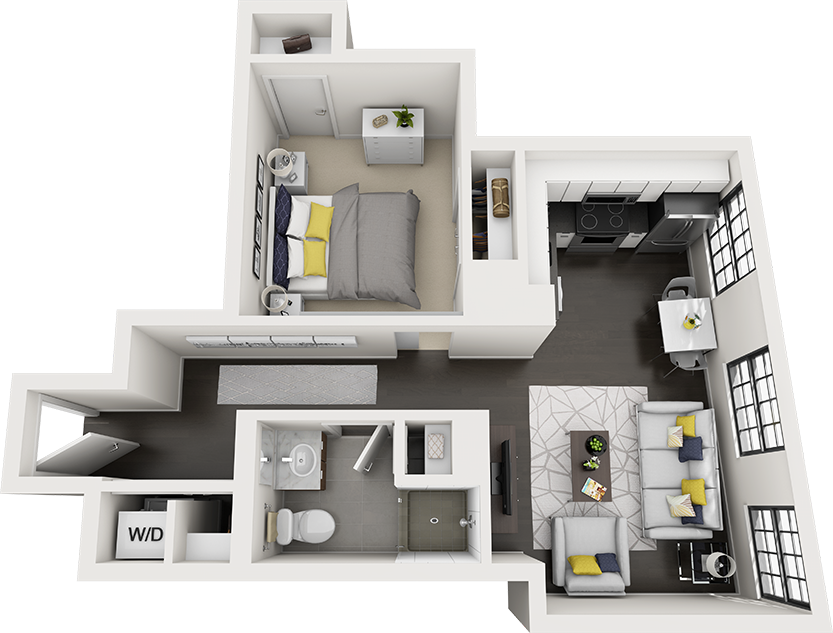 Studio/1 Bath-e10b floor plan