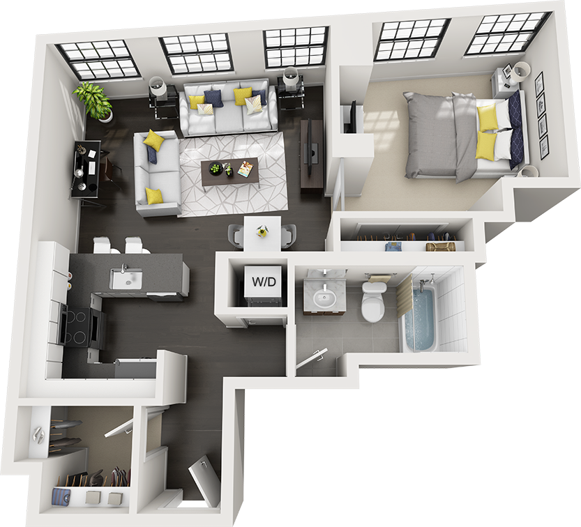 1 Bed/1 Bath-a10b floor plan