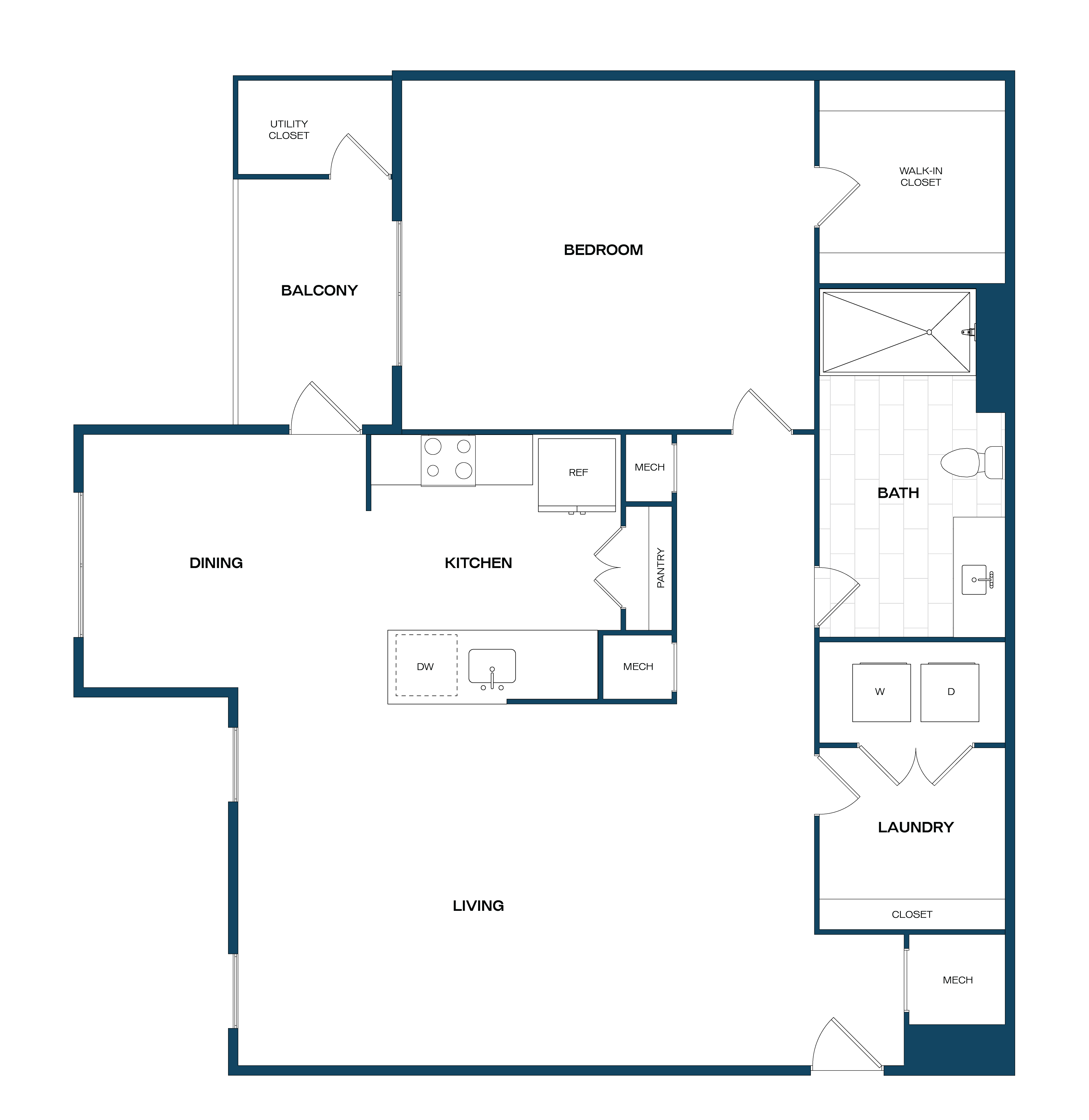 1 Bed/1 Bath-A1 floor plan