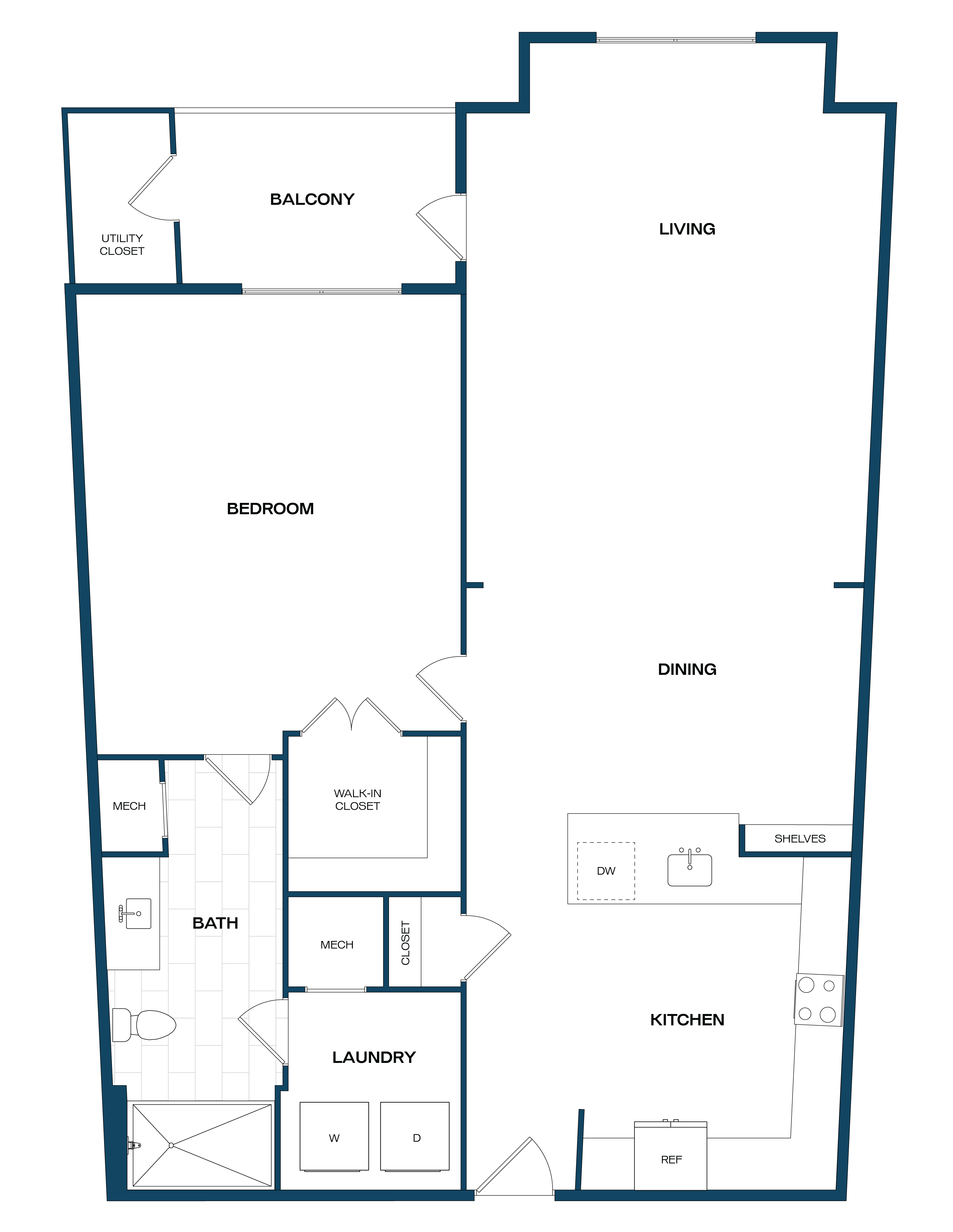 1 Bed/1 Bath-A2 floor plan