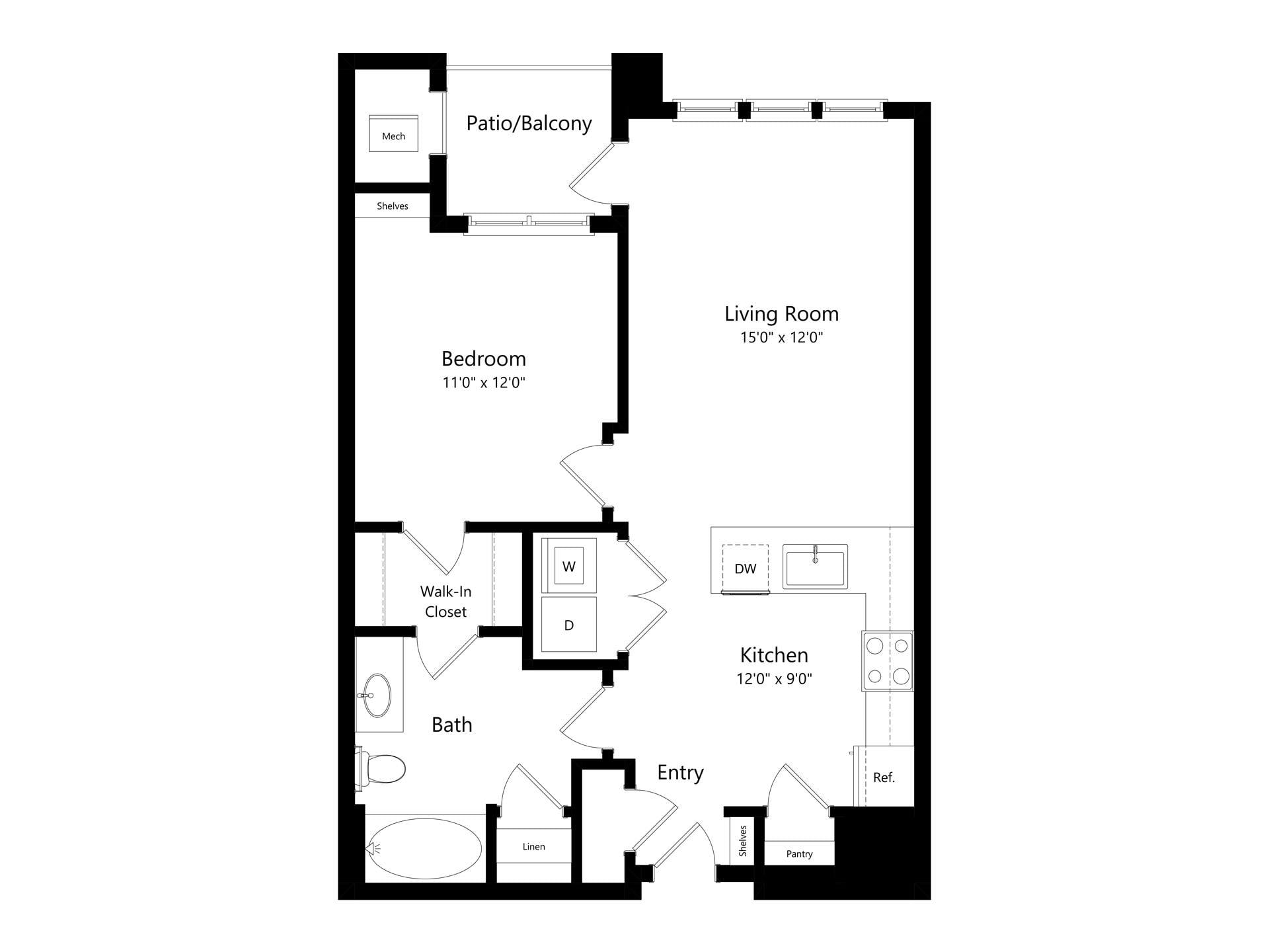 A2 Alt 1 floor plan
