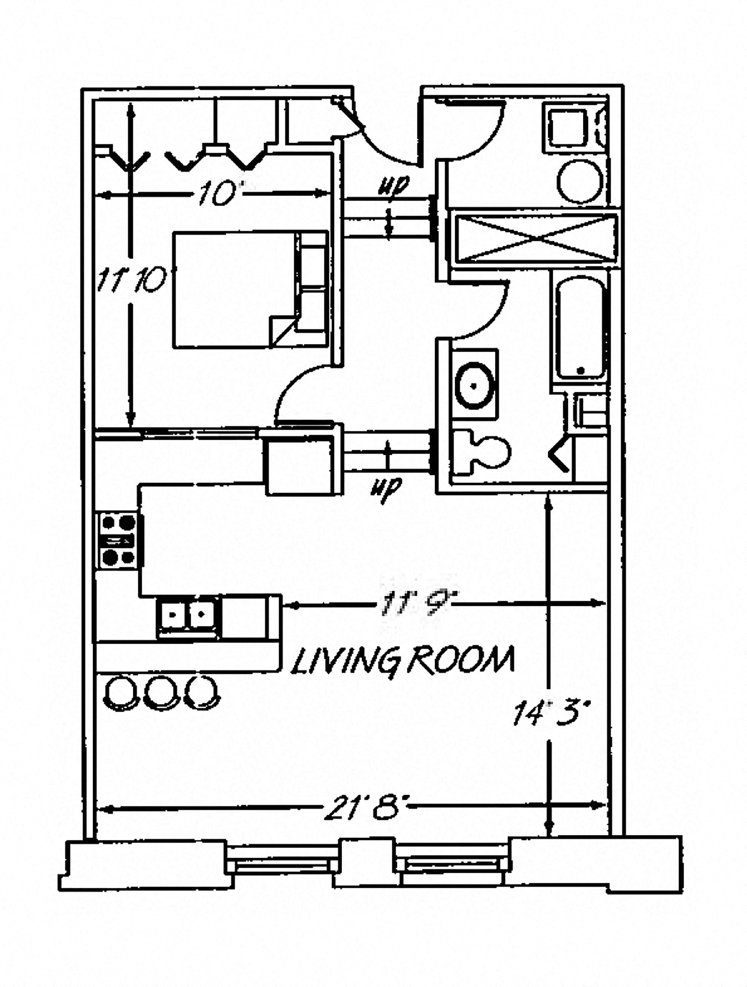 1 Bedroom FP D1.3 floor plan