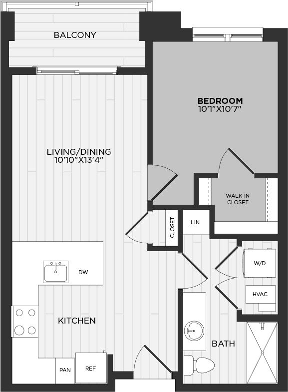 1 Bed/1 Bath-B1 floor plan