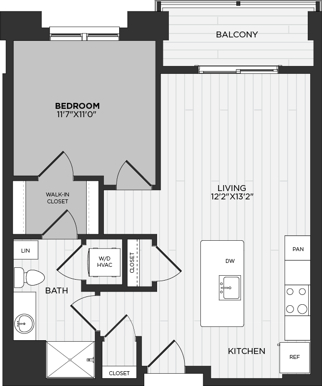1 Bed/1 Bath-B2 floor plan