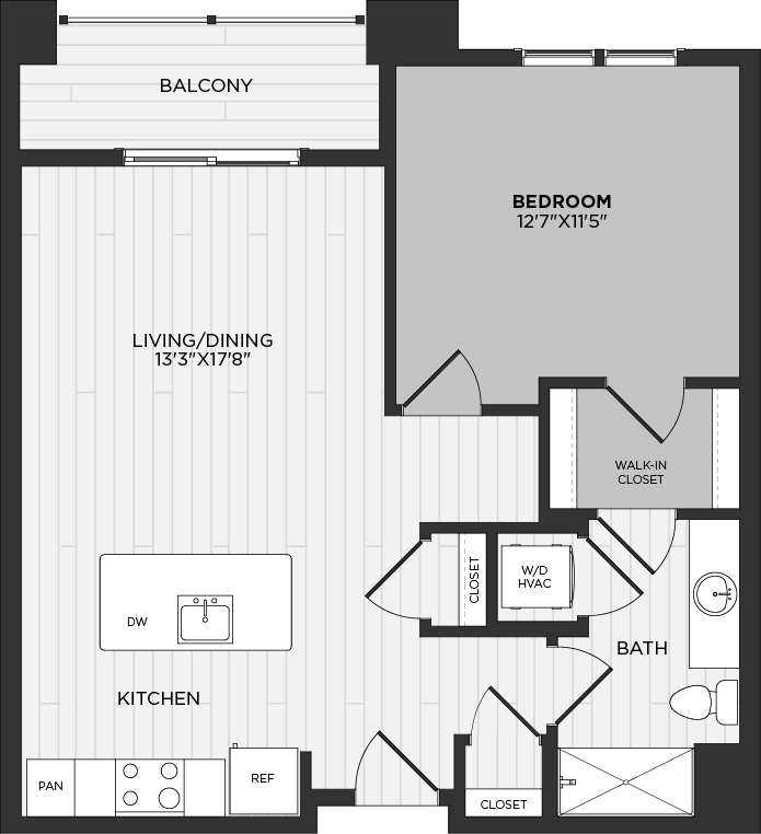 1 Bed/1 Bath-B4 floor plan
