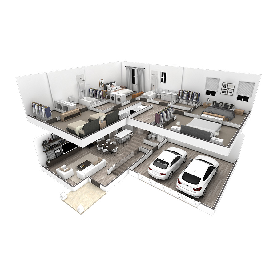 4 Bedroom Vista with 2 Car Garage floor plan
