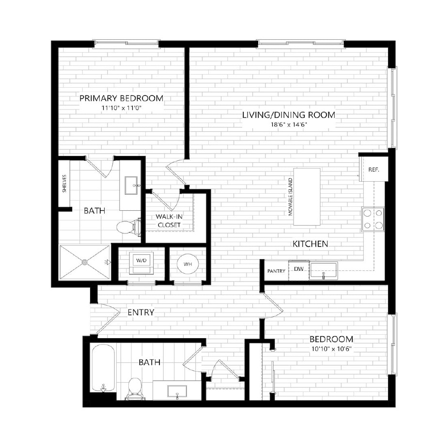 B2-2X2 floor plan