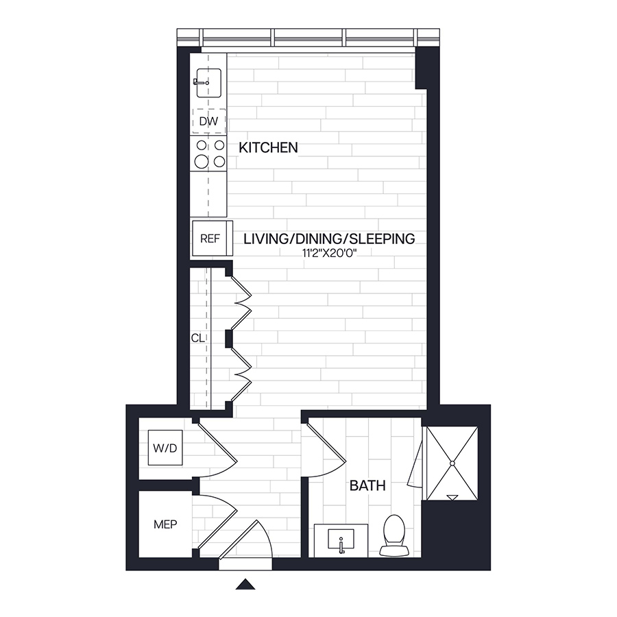 0 Bed/1 Bath - S20 floor plan