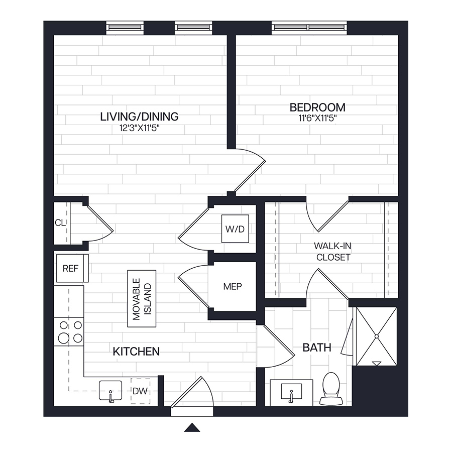 1 Bed/1 Bath - A13 floor plan