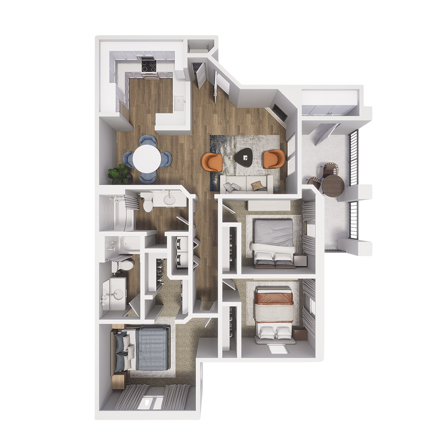 C1: Cholla with Carport floor plan