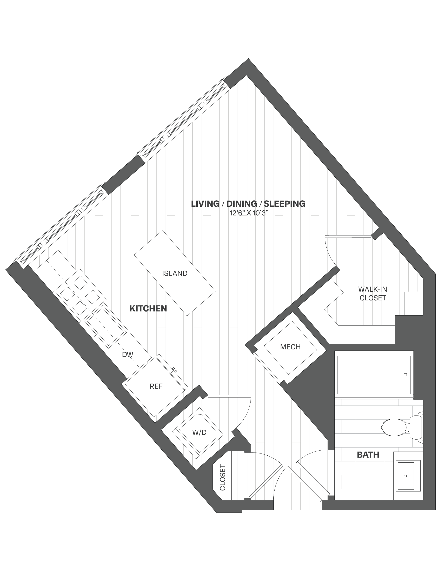 0A - Studio floor plan