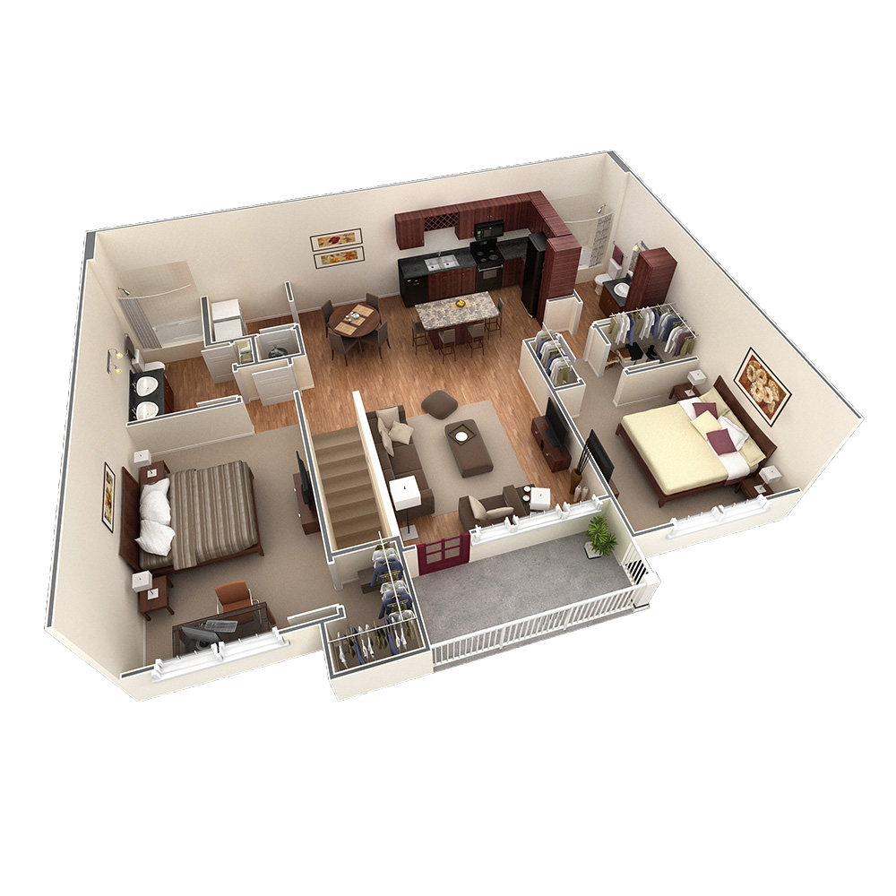 2 BR Grand Overlook floor plan