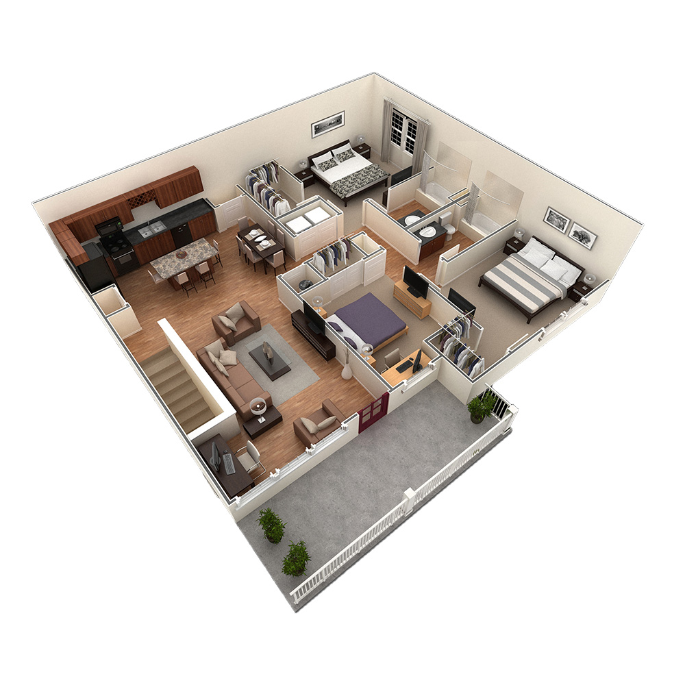 3 BR Grand Overlook floor plan