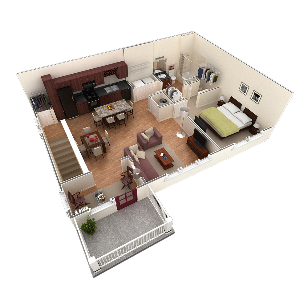 1 BR Grand Overlook floor plan