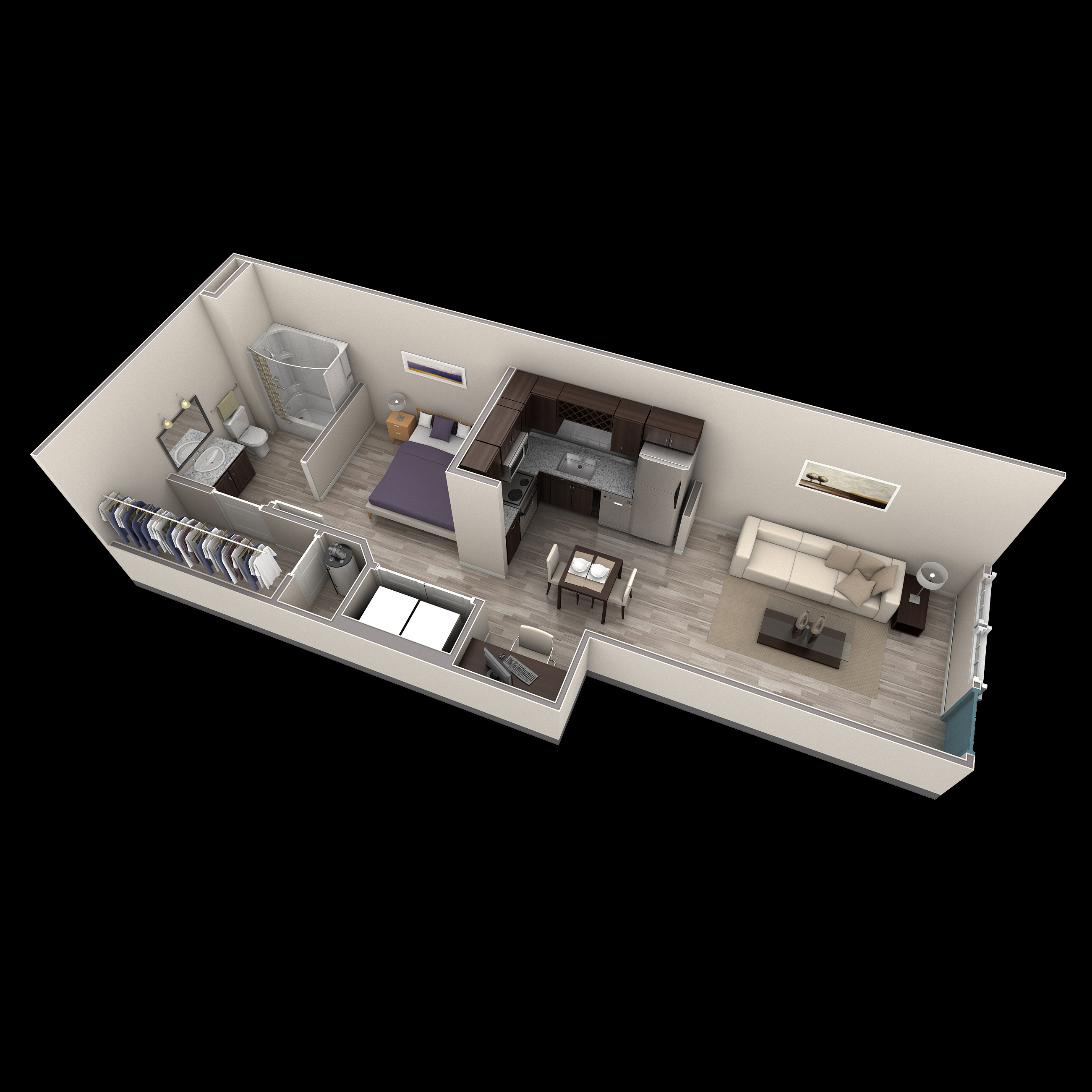 Studio Grand Courtyard floor plan