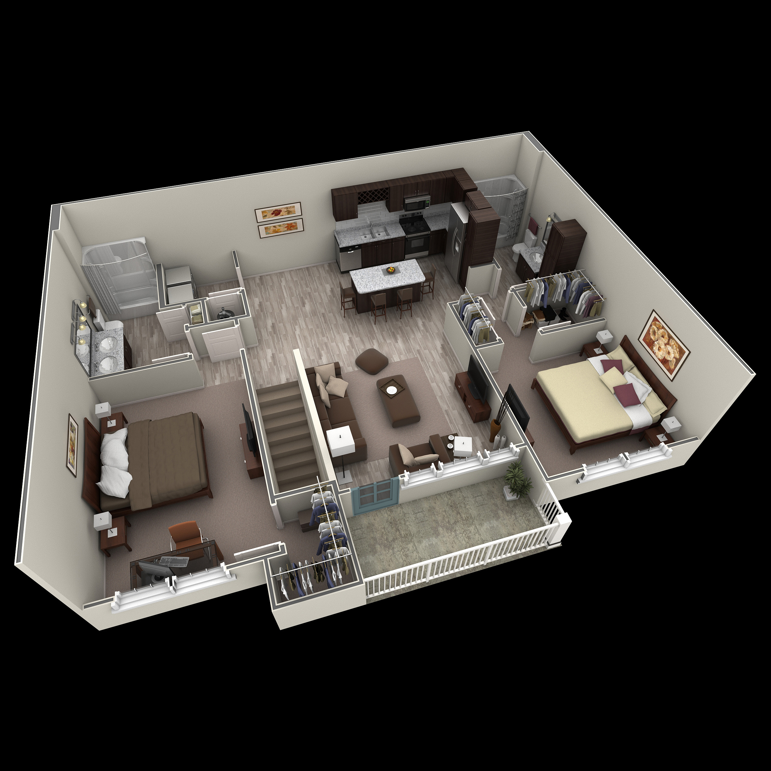 2 BR Grand Overlook floor plan