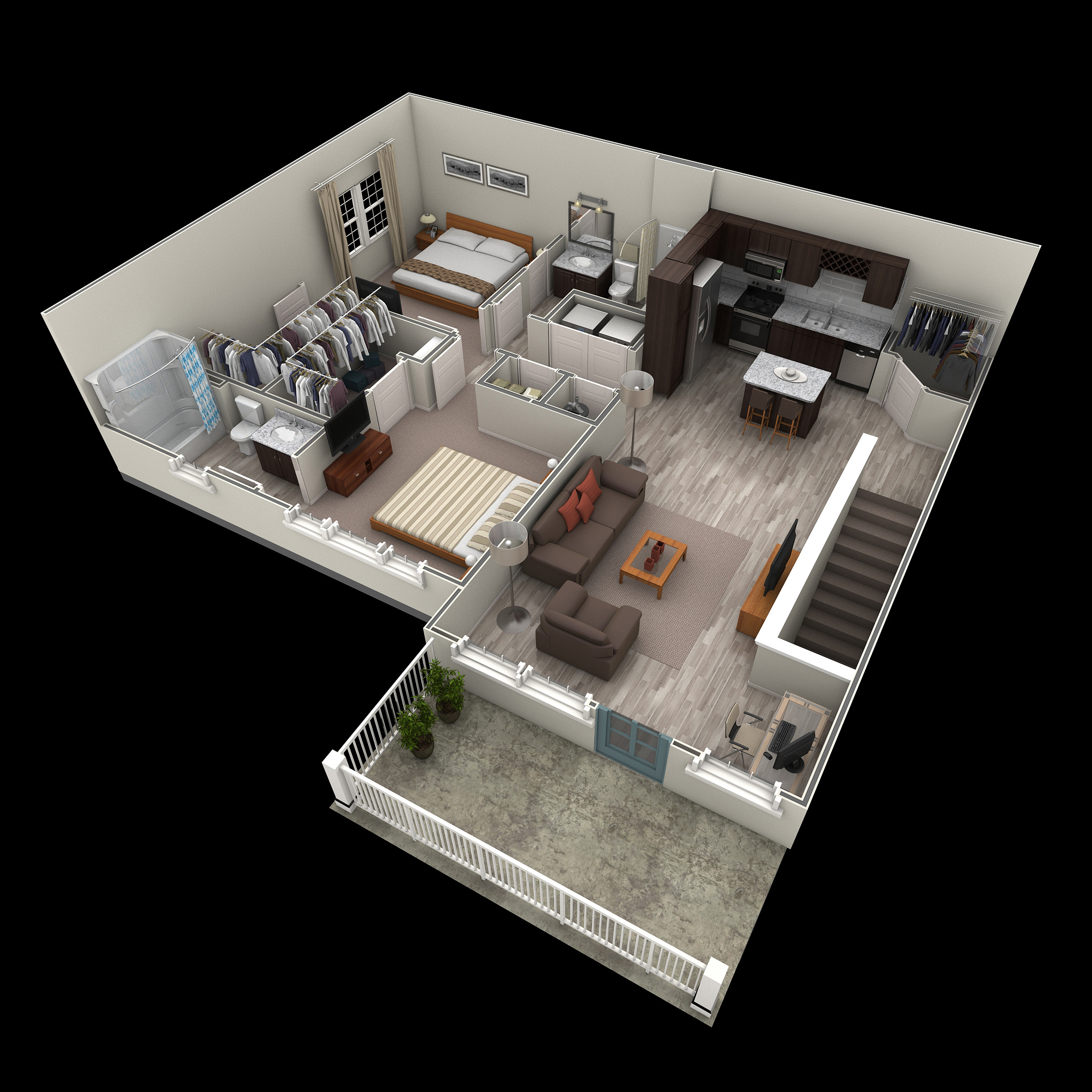 2 BR Designer Overlook floor plan