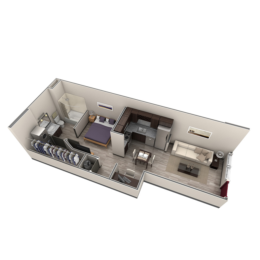 Studio Grand Courtyard floor plan