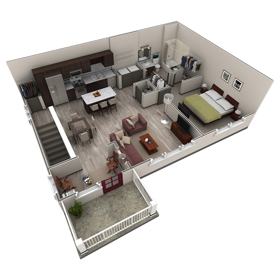 1 BR Grand Overlook floor plan