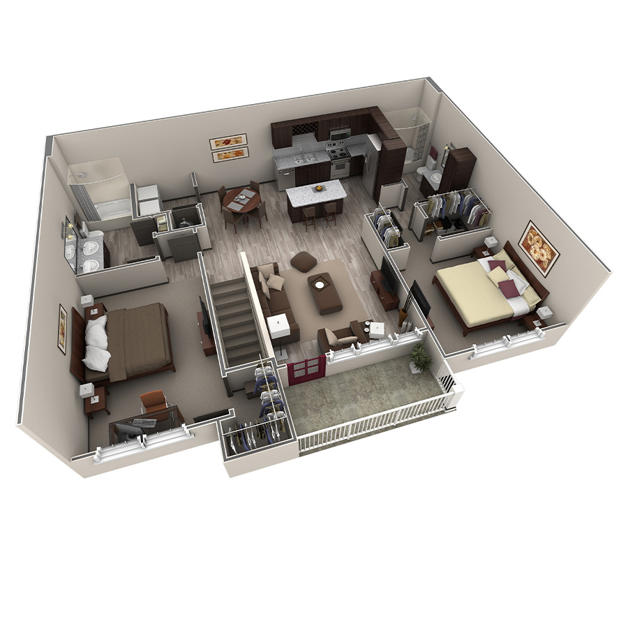 2 BR Grand Overlook floor plan
