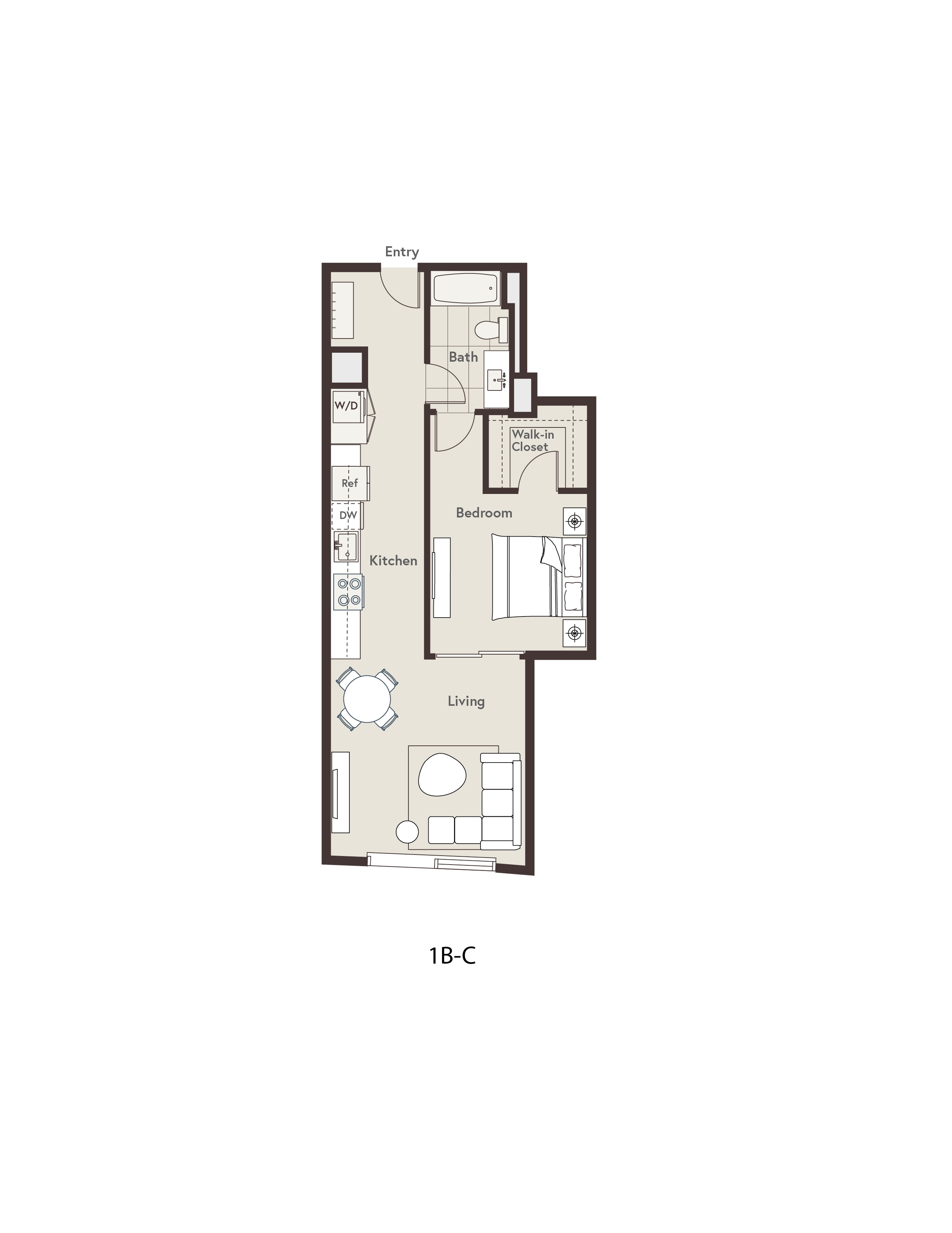 1B-C floor plan