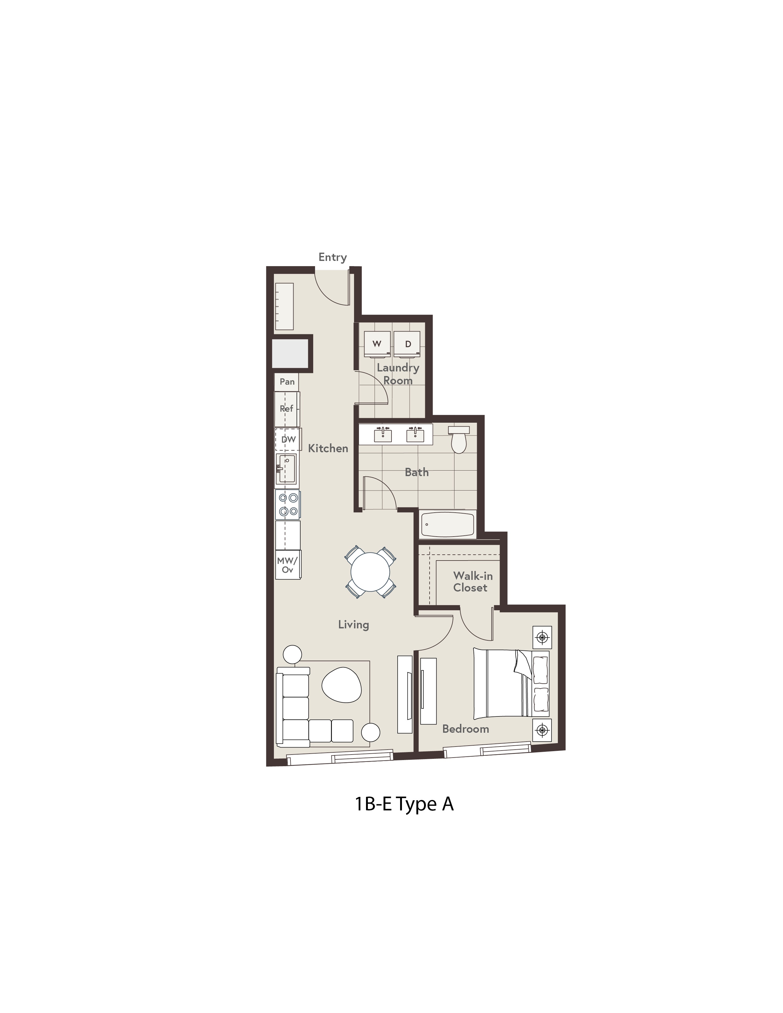1B-EH floor plan